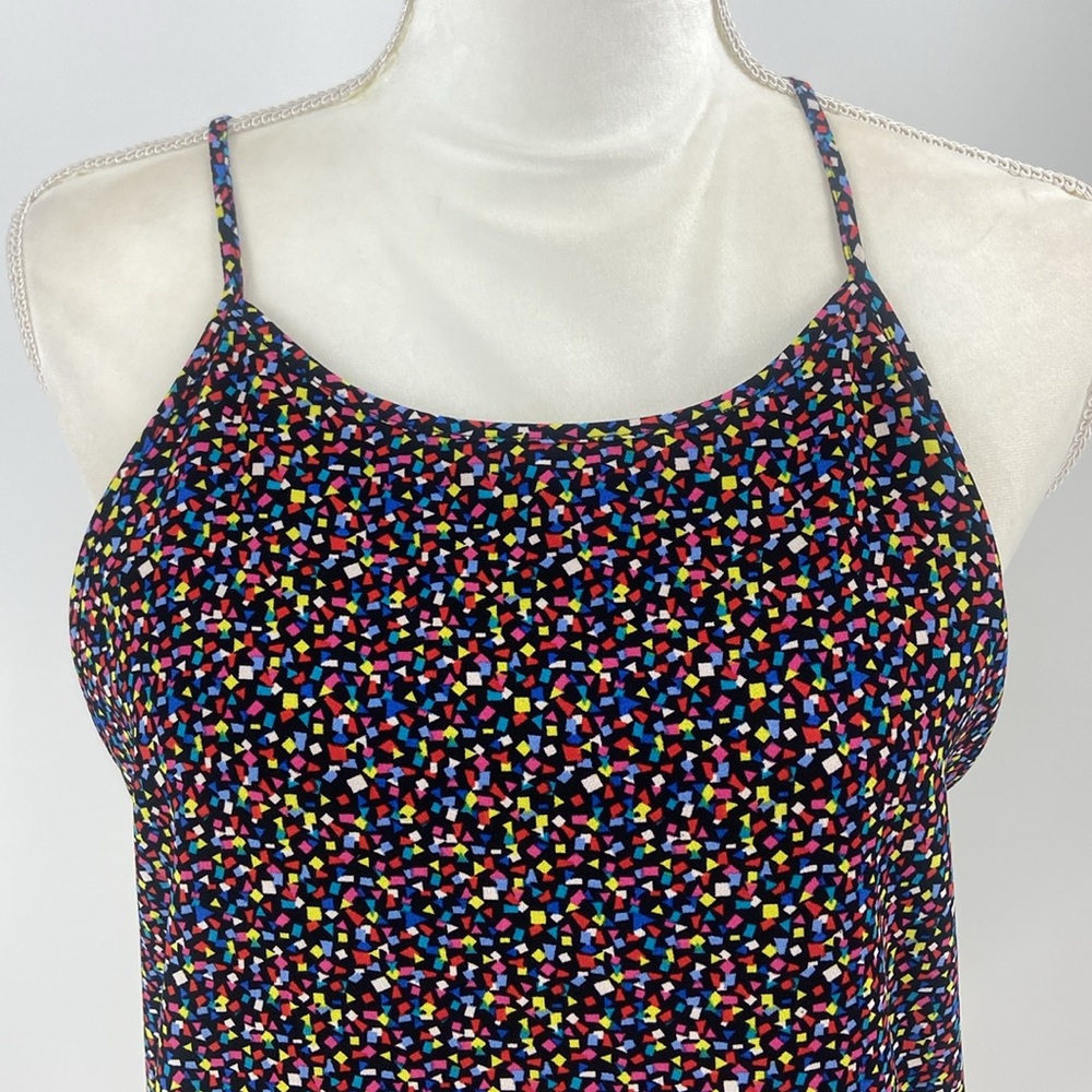 New York & Company ditzy print spaghetti strap swing dress XL